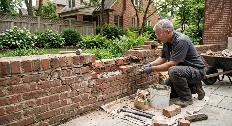 Brick Fence Repair in Cleveland, OH