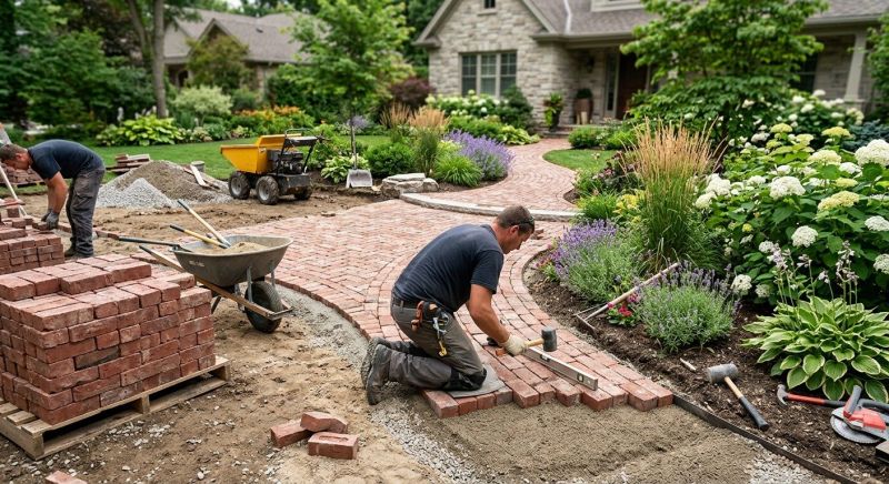 Brick Hardscape Installation in Fairfield County, CT
