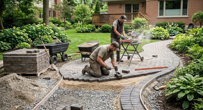 Brick Hardscape Installation in Fairfield County, CT