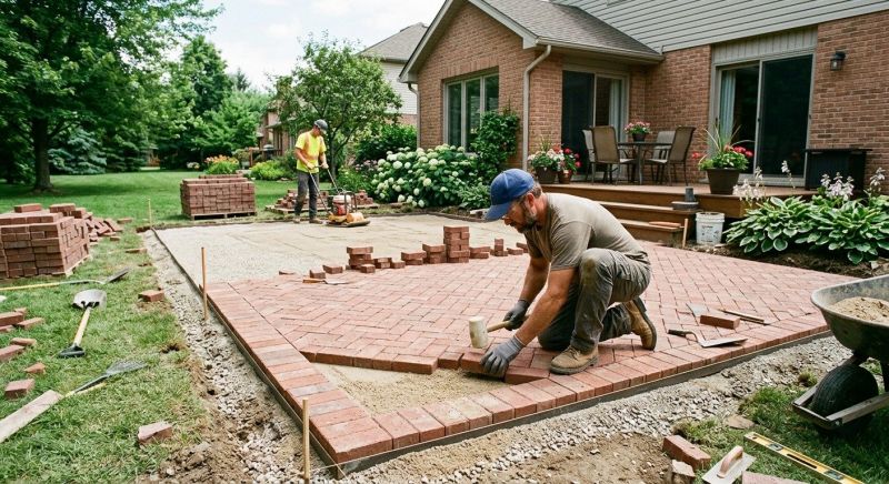 Brick Patio Installation in Worcester, MA