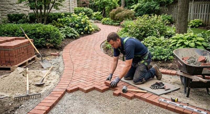 Brick Border Installation in Norwalk, CT