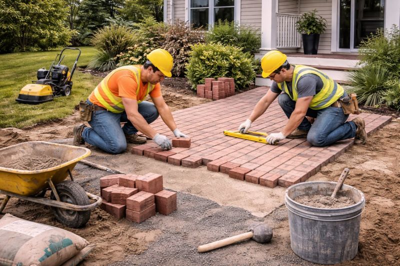 Brick Paving Installation in West Hartford, CT
